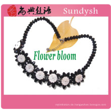 chunky bib trendy simple collar antique beaded victorian big statement wholesale black ribbon diamond choker necklace 2014